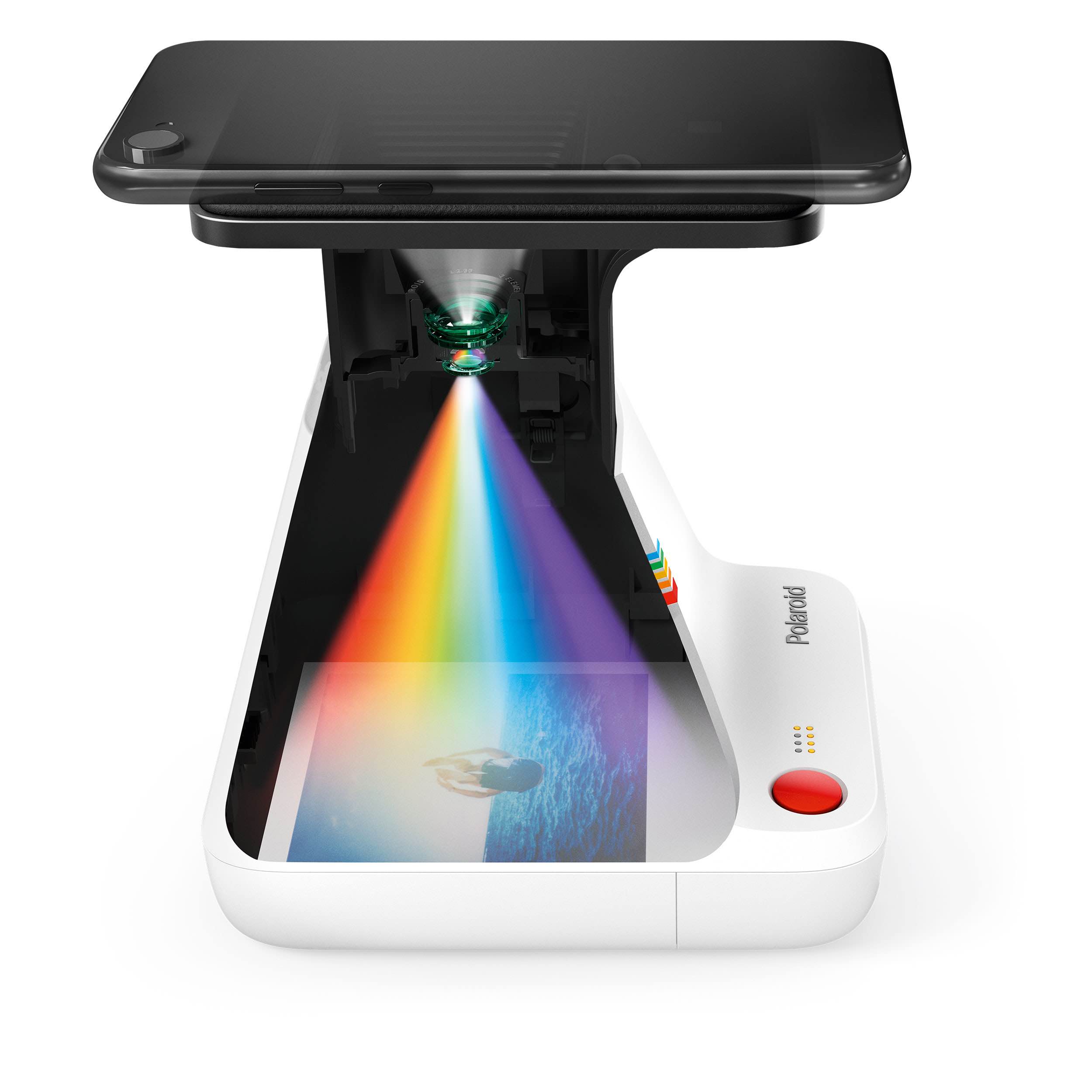 The Polaroid Lab uses the light from your phone's screen to turn